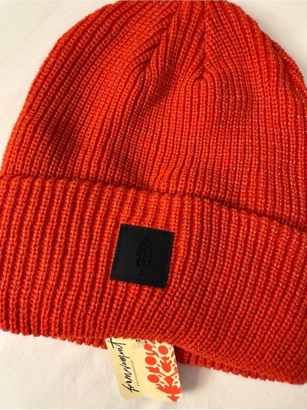 NWT Free People FP Movement Let's Race Fleece Lined Beanie Red OS